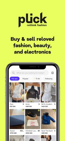 Plick — Second Hand Fashion для iOS — скриншот 1