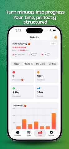 Pomodoro Timer — Focus Timer для iOS — скриншот 3