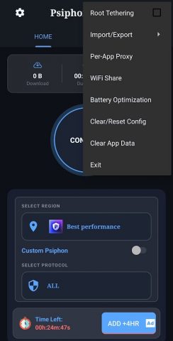 Psiphon Plus для Android — скриншот 4