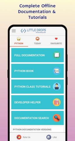 Python Documentation для Android — скриншот 2