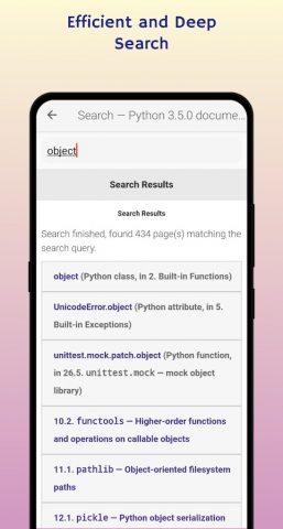 Python Documentation для Android — скриншот 5