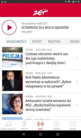 Radio ZET для Android — скриншот 2