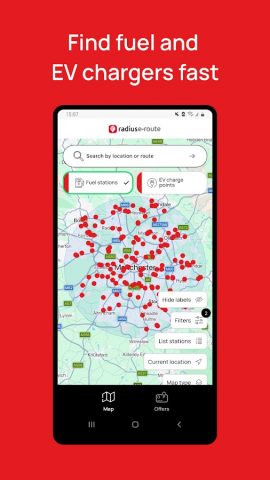 Radius e-route для Android — скриншот 3