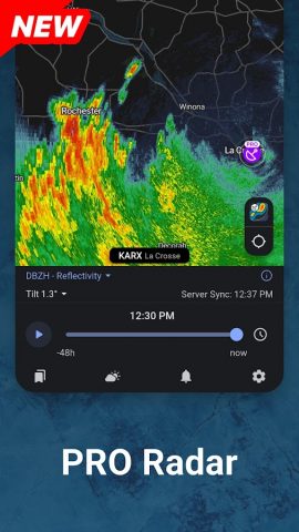 Rain Viewer: Weather Radar Map для Android — скриншот 4