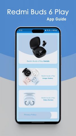 Redmi Buds 6 Play App Guide для Android — скриншот 1
