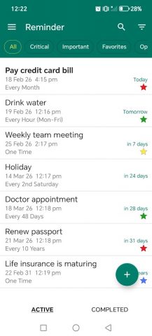 Reminder: Напоминания и дела для Android — скриншот 4