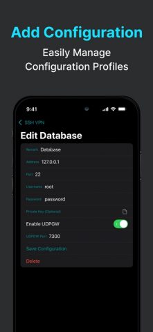 SSH VPN — Port Forwarding для iOS — скриншот 4