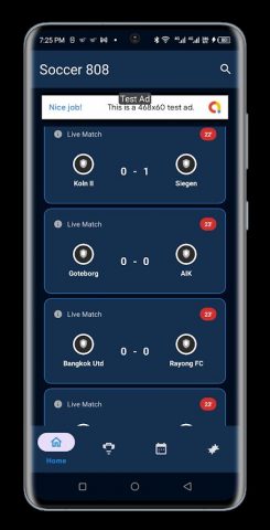 Score Soccer 808 Live Streamng для Android — скриншот 1