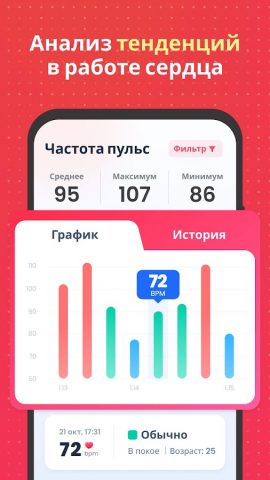 Сердечного Ритма: Пульсометр для Android — скриншот 3
