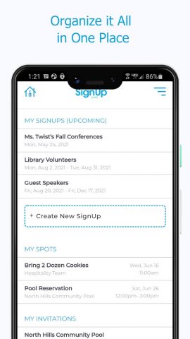 Sign Up by SignUp.com для Android — скриншот 2