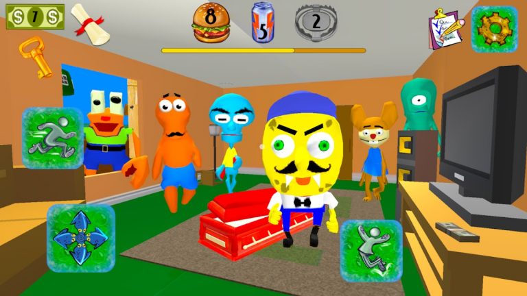 Sponge Neighbor Escape 3D для Android — скриншот 4