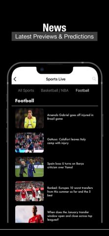 Sports Live TV Stream для iOS — скриншот 2