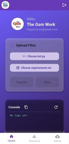 Telegram Bot Hosting для Android — скриншот 2
