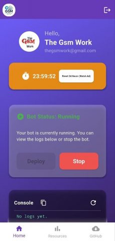 Telegram Bot Hosting для Android — скриншот 3