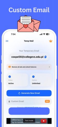 Temp mail Disposable Email для iOS — скриншот 2