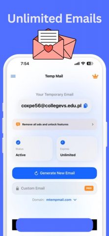 Temp mail Disposable Email для iOS — скриншот 4