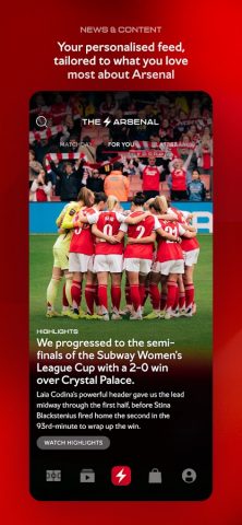 The Arsenal: Official App для Android — скриншот 1