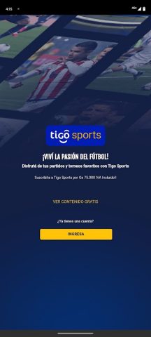 Tigo Sports Paraguay для Android — скриншот 1
