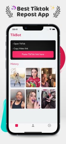 Tik Bot: Save & Repost Video для iOS — скриншот 1