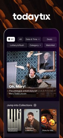 TodayTix – Broadway Tickets для iOS — скриншот 1