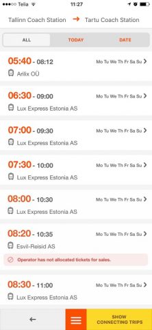 Tpilet bustickets для iOS — скриншот 2