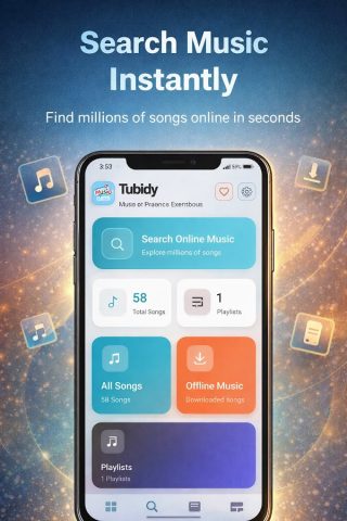 Tubidy Music Mp3 Downloader для Android — скриншот 1