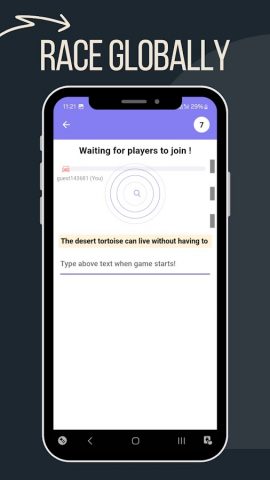Type racer — Multiplayer для Android — скриншот 2