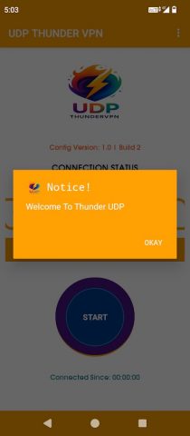 UDP THUNDER VPN для Android — скриншот 2