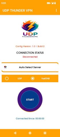UDP THUNDER VPN для Android — скриншот 3