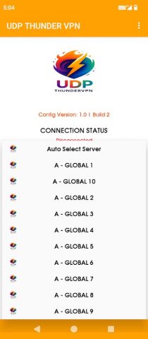 UDP THUNDER VPN для Android — скриншот 5