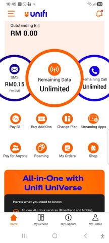 Unifi UniVerse для Android — скриншот 1