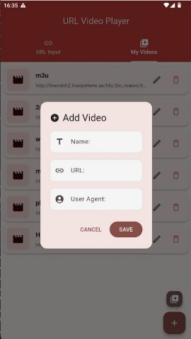 Url Video Player для Android — скриншот 5