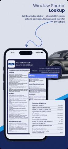 VIN decoder & Window Sticker для iOS — скриншот 4