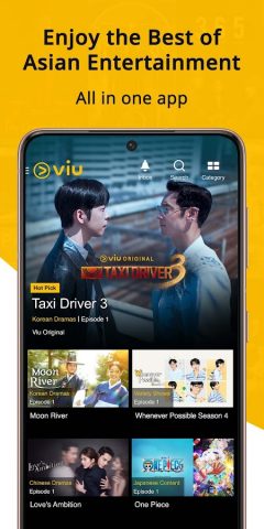 Viu : Korean & Asian content для Android — скриншот 1