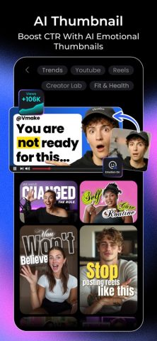 Vmake: AI Talking Video Editor для iOS — скриншот 3