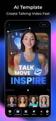 Vmake: AI Talking Video Editor для iOS — скриншот 4