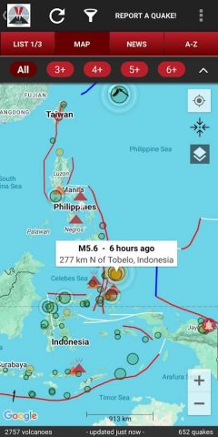 Volcanoes & Earthquakes — скриншот 1