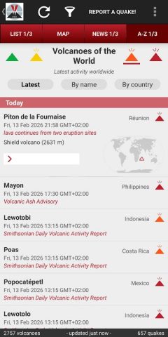 Volcanoes & Earthquakes — скриншот 3