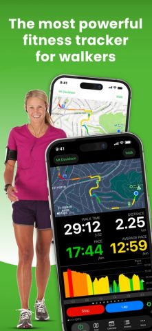 Walkmeter Walking & Hiking GPS для iOS — скриншот 1