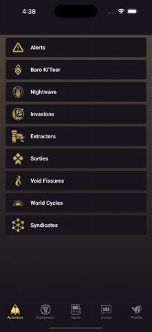 Warframe Companion для iOS — скриншот 2