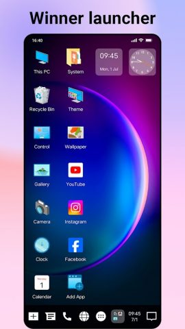 Winner Launcher for Windows UE для Android — скриншот 1