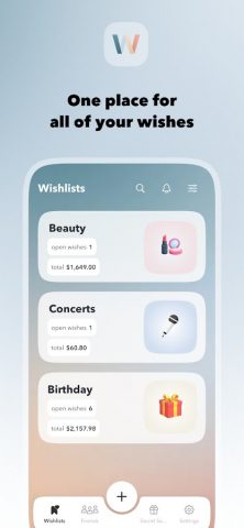 Wishlists — online wishlist для Android — скриншот 1