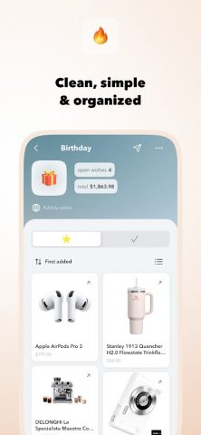 Wishlists — online wishlist для Android — скриншот 2