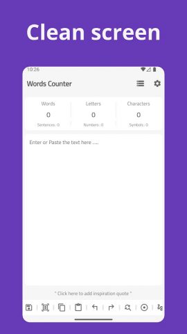 Words Counter: Text editor для Android — скриншот 1