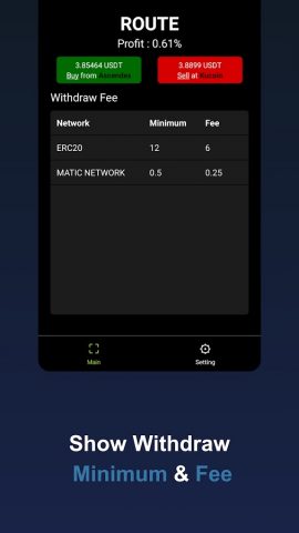 ZipA: Crypto Arbitrage Scanner для Android — скриншот 3