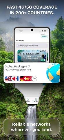 eSIM Card: Интернет в поездках для Android — скриншот 2