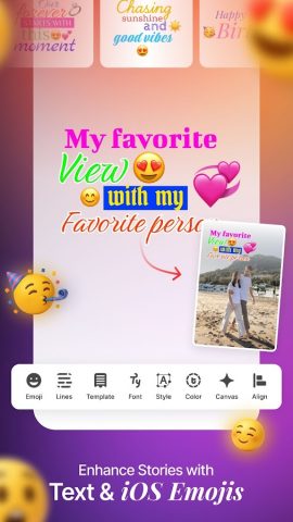 iOS Emojis For Story для Android — скриншот 3