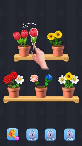 Blossom Sort® — матч цветы для Android — скриншот 1