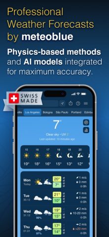 meteoblue weather & maps для iOS — скриншот 1