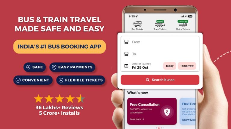 redBus Book Bus, Train Tickets для Android — скриншот 1